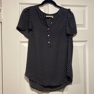 Black short sleeve blouse